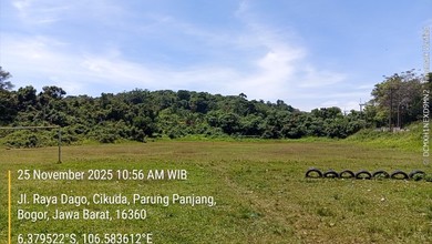 Tanah Pinggir Jl Raya Dago Parung Panjang Bogor Dijual Cepat