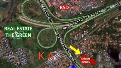 Lahan tanah murah BSD strategis dkt tol jakarta Serpong lt 6.400mtr 