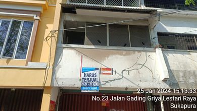 Hadap selatan Komplek Ruko Gading Griya Lestari Kelapa Gading jakut 